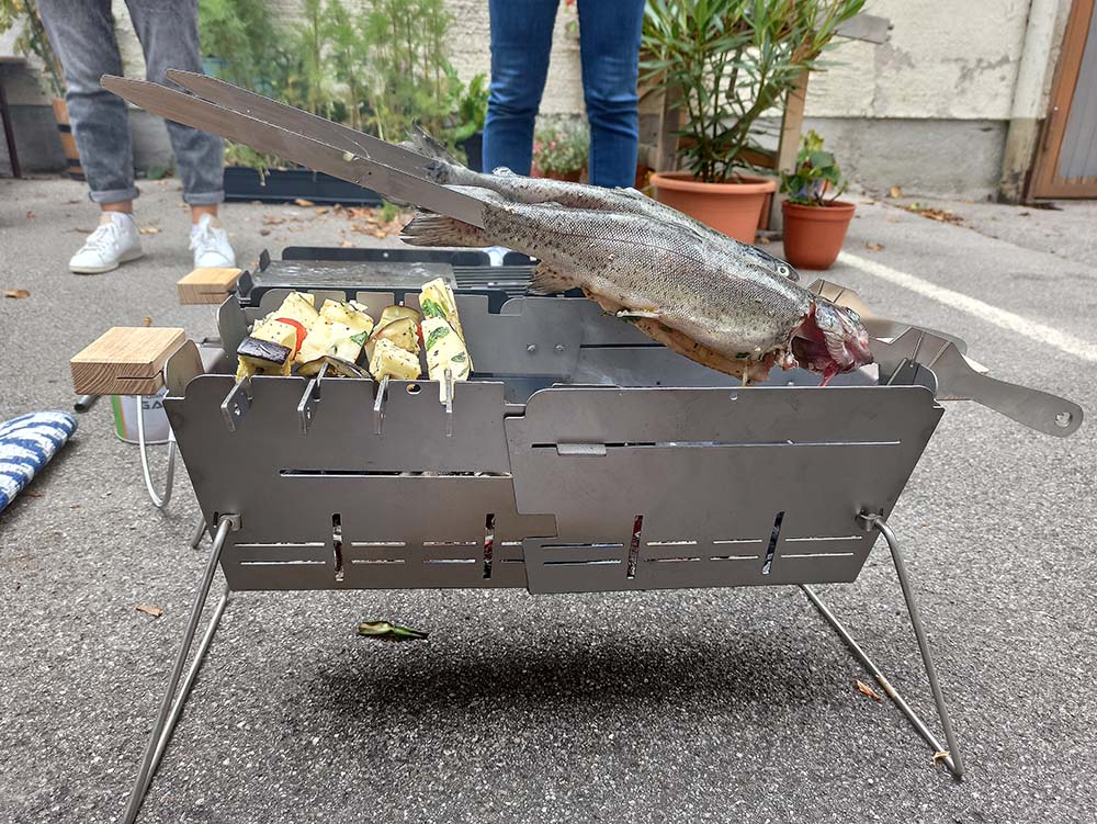 Makrelen-Steckerlfisch am Grill