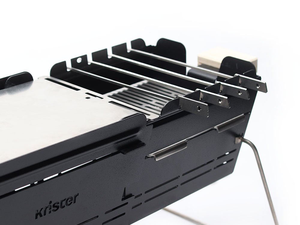 Knister Grill | Bundle | Gas | Schwarz | Ausziehbar - Knister Grill