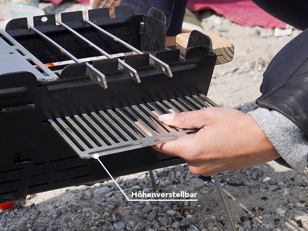 Knister Grill | Bundle | Kohle | Schwarz | Ausziehbar - Knister Grill