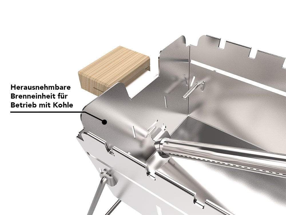 Knister Grill | Gas | Edelstahl | Ausziehbar - Knister Grill