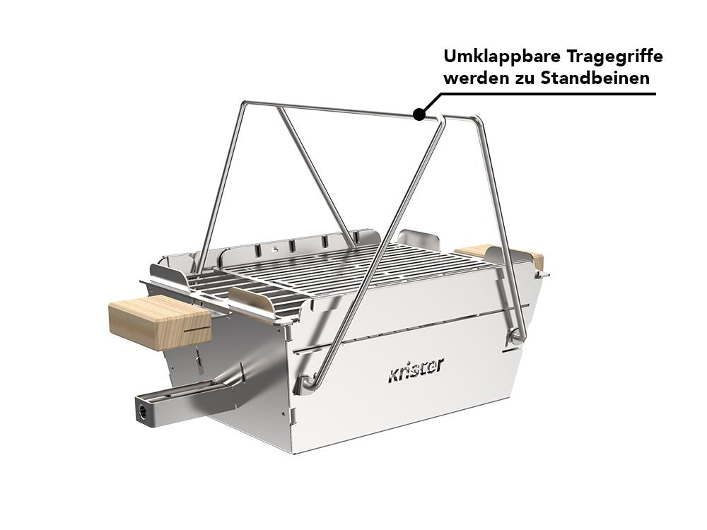 Knister Grill | Gas | Edelstahl | Ausziehbar - Knister Grill