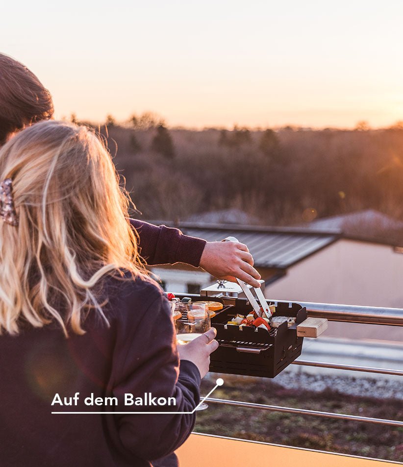 Knister Grill | Gas | Schwarz | Ausziehbar - Knister Grill