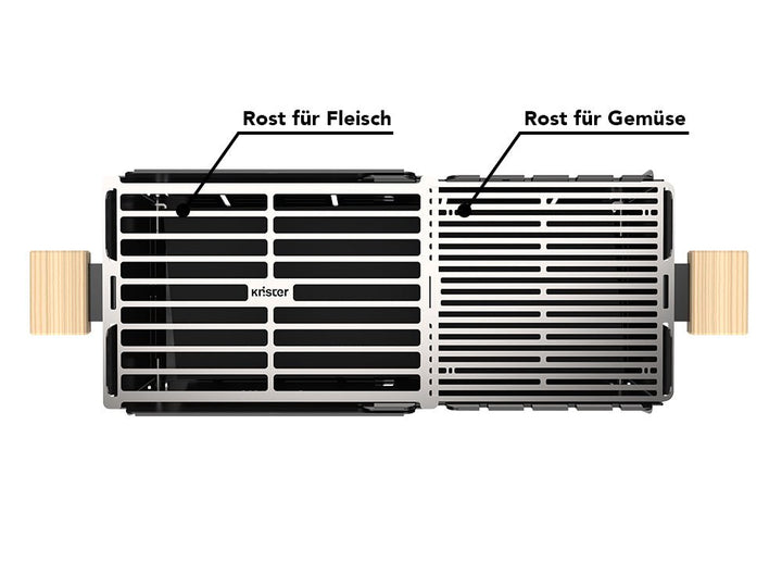 Knister Grill | Gas | Schwarz | Ausziehbar - Knister Grill