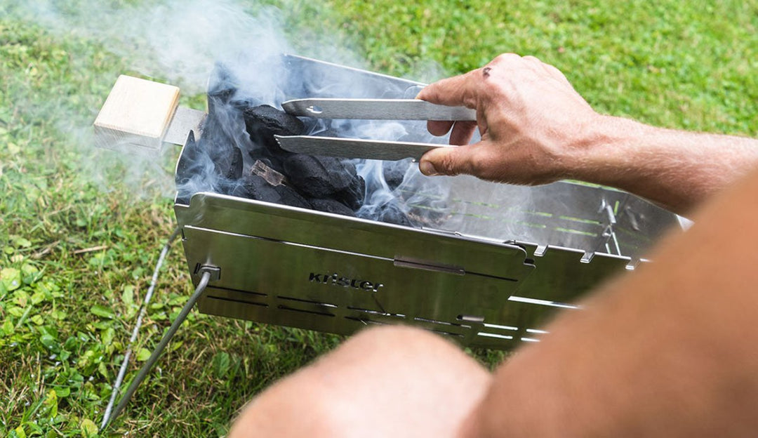Knister Grill | Kohle | Edelstahl | Ausziehbar - Knister Grill