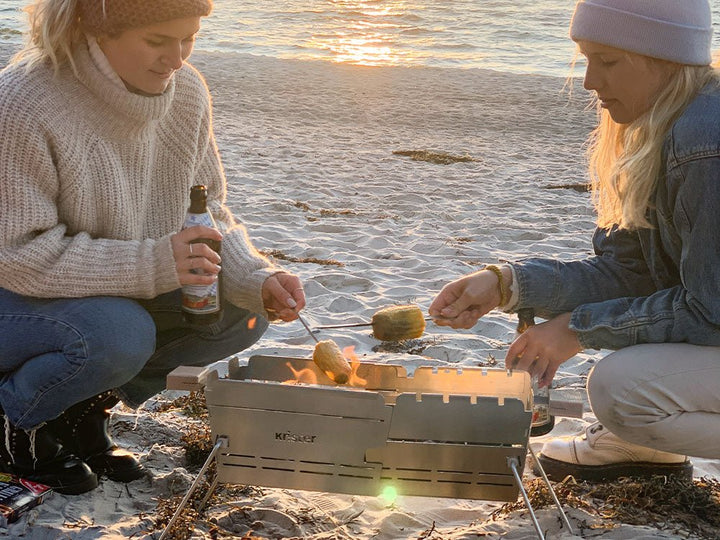Knister Grill | Kohle | Edelstahl | Ausziehbar - Knister Grill