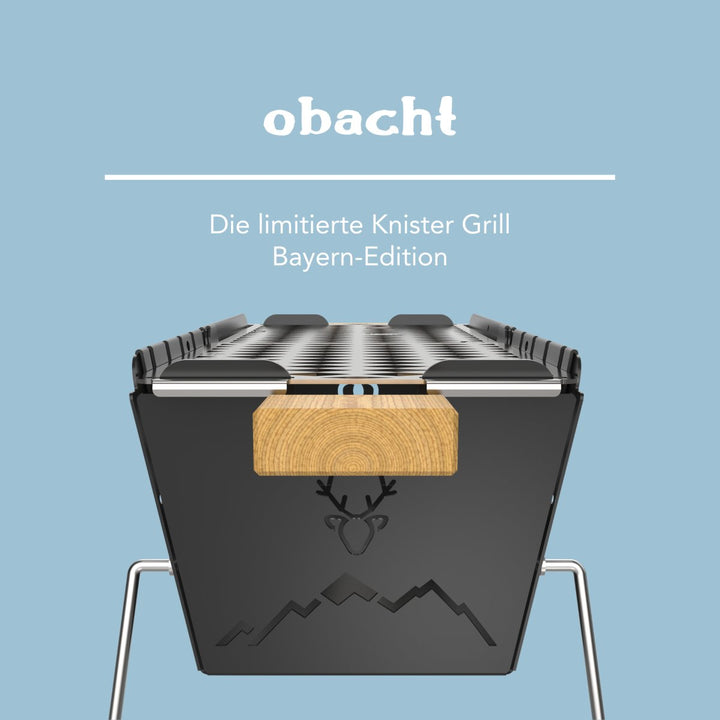 Knister Grill | Kohle | Schwarz | Ausziehbar | Bayern Edition - Knister Grill